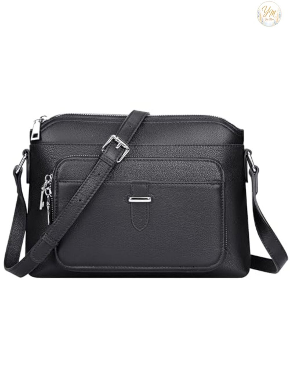 Genuine Leather Crossbody Bag with Card Slots for Women